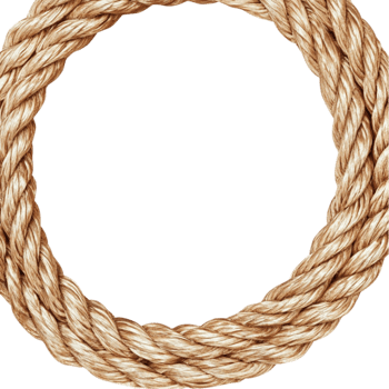 Rope Circle on Transparent Background. png