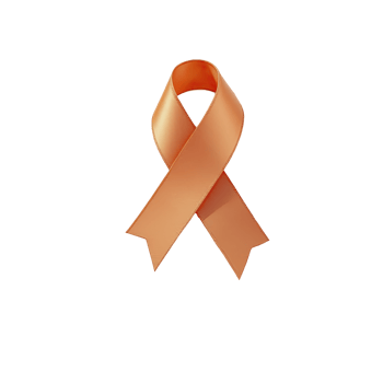 Orange Ribbon for Self Injury Awareness Day Symbol isolated on transparent background png