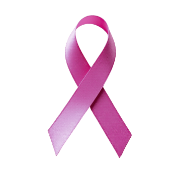 Pink Ribbon for Cancer Symbol isolated on transparent background png