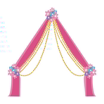 Wedding ceremony decorative entrance vector