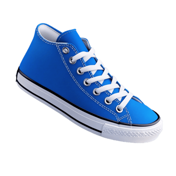 Stylish Blue Sneakers, Isolated View shoes style isolated on transparent background png