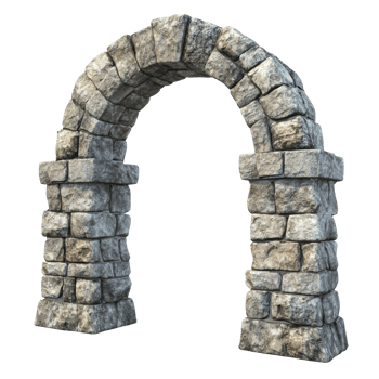Stone Archway Entrance Rustic Architectural Design png