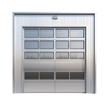 Modern Metal Garage Door with Multiple Windows png