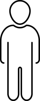 Outline Man icon People clipart vector