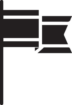 flag black and white illustration vector