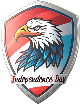 Stunning bald eagle crest logo representing Americas noble spirit. . png