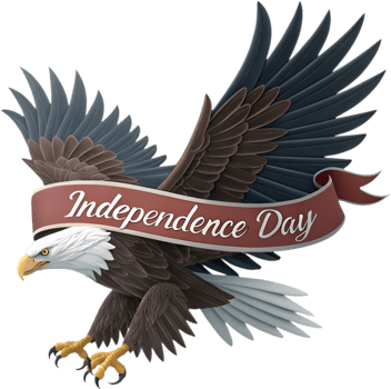 Patriotic bald eagle logo design for national pride and freedom. . png