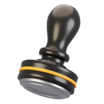 3d rendering stationery icon concept. 3d render stamp icon png