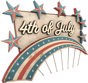 Independence Day 4th of July logo for patriotic freedom celebration. . png