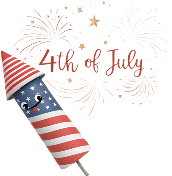 American Independence Day 4th of July emblem logo. . png