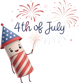 4th of July patriotic logo for Independence Day freedom. . png