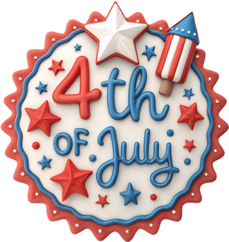 USA pride 4th of July logo with stars and patriotic design. . png