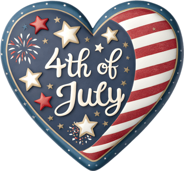 4th of July national day logo celebrating American independence and pride. . png