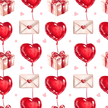 St Valentine Day seamstress pattern. Watercolor clipart png