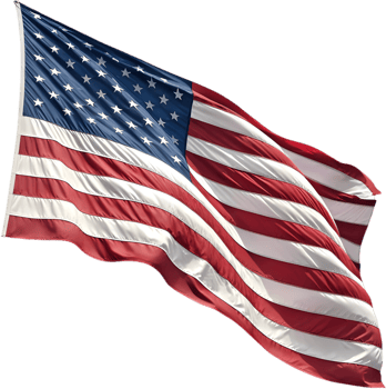 Stunning American flag clipart waving for July 4th designs. . png