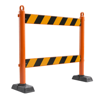 Construction Barrier Warning Sign on Transparent Background png