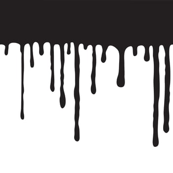 A border of a big black dripping seamless pattern vector