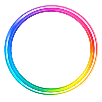 a rainbow circle on transparent background png