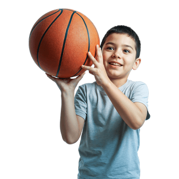 Happy Boy Playing Basketball png