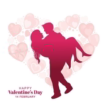 Beautiful in love hugging valentines day design vector