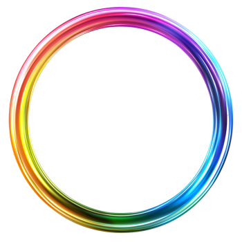 rainbow colored circle on transparent background png