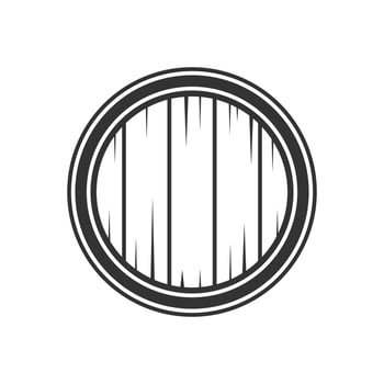 Wooden barrel cap Sign Symbol Icon vector