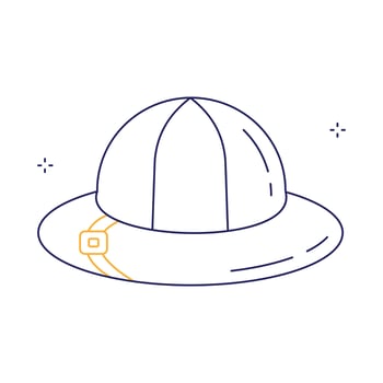Tropical Explorer Safari Hat Icon Design vector