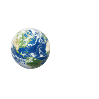 A beautiful view of Earth, showcasing blue oceans and green landscapes in harmony. png
