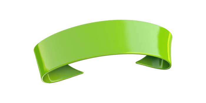 Green plastic clip accessory isolated on transparent background png