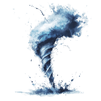 A swirling water vortex illustrating the power of natural phenomena. png