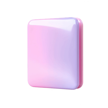 A sleek, modern abstract shape with a gradient of pink and purple tones. png
