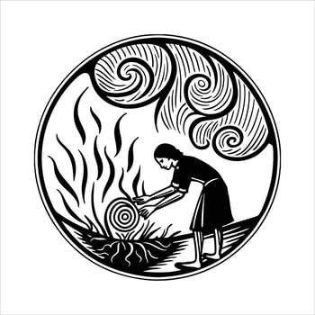 Fire flame energy and power . vector