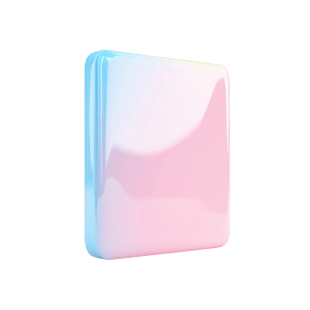 Colorful abstract shape with smooth gradient and glossy finish for creative projects. png