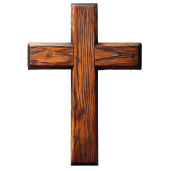 Rustic Wooden Cross Symbol Emphasizing Faith and Spirituality png