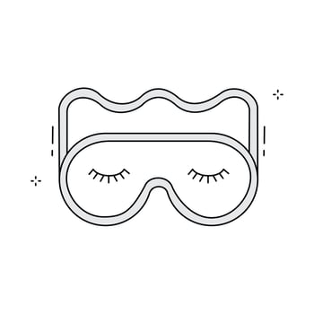 Relaxation Sleep Mask Eye Cover Icon Design vector