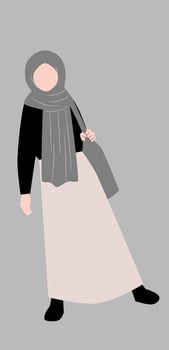 Muslim woman faceless vector