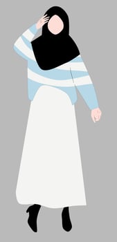 Muslim woman illustration vector