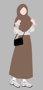 Muslim woman daily wear vector