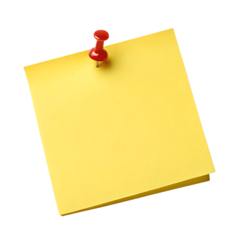 Yellow Blank Memo Sticky Notes Paper png