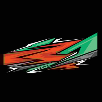 racing car wrap livery decal design. vector