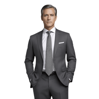 A man in a suit and tie png