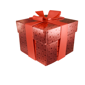 Red Gift Box with Valentine png