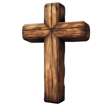Artisan Crafted Wooden Cross Symbolizing Faith and Spirituality png