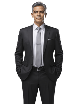 George clooney in a suit and tie png