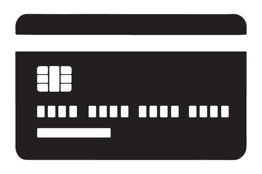 Single Credit Card Silhouette Illustration vector