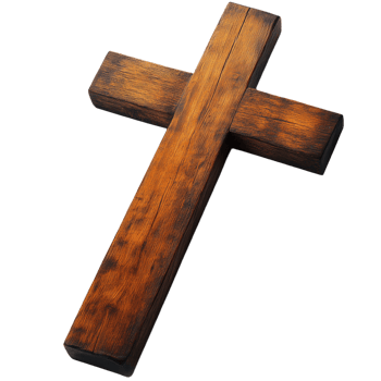 Elegant Wooden Cross Representing Faith and Spiritual Tradition png