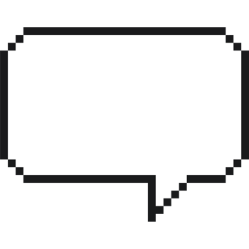 Blank speech bubble for text. Pixel speech bubble. Pixel art icon png