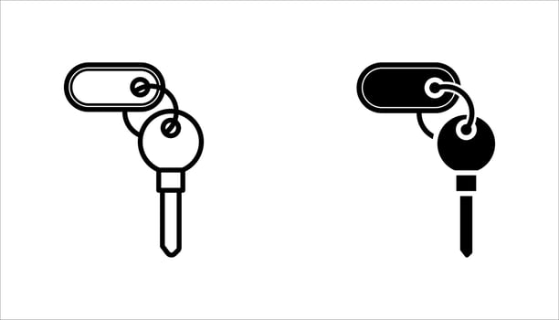 Key symbol on white background. vector