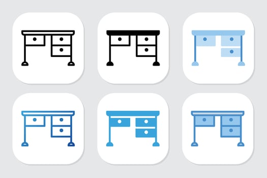 Workbench icons with various design styles vector