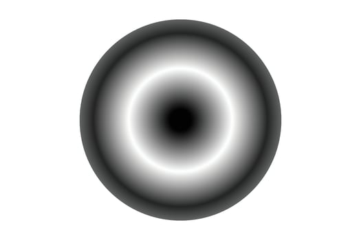 Abstract graduated circle graphic with white background. vector